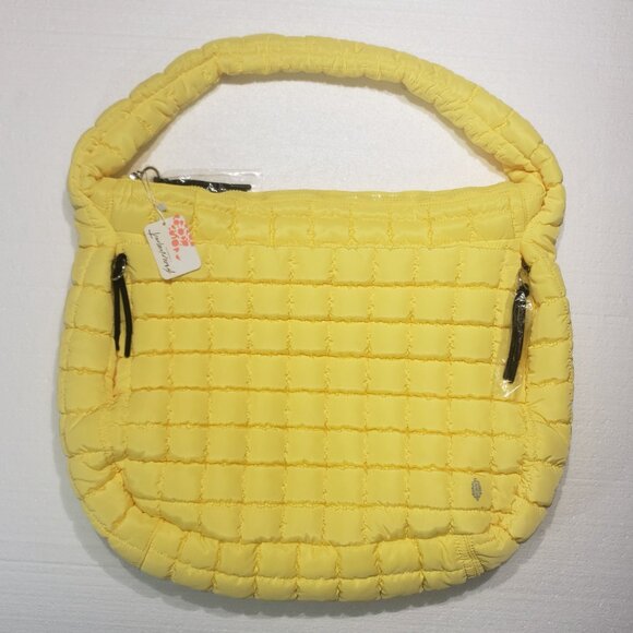 Free People Movement Women's Quilted Carryall in Sour Citrus NWT - Picture 2 of 8